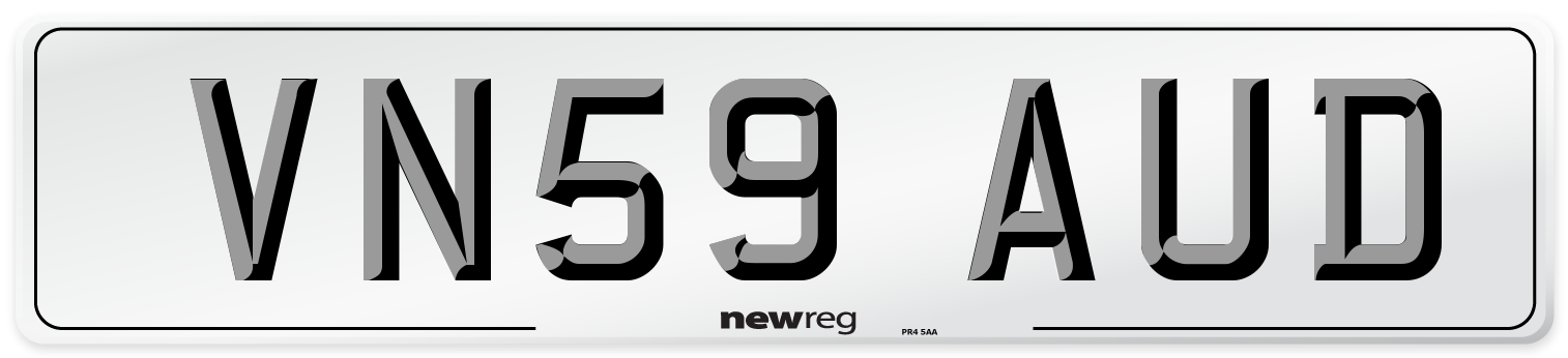 VN59 AUD Number Plate from New Reg
